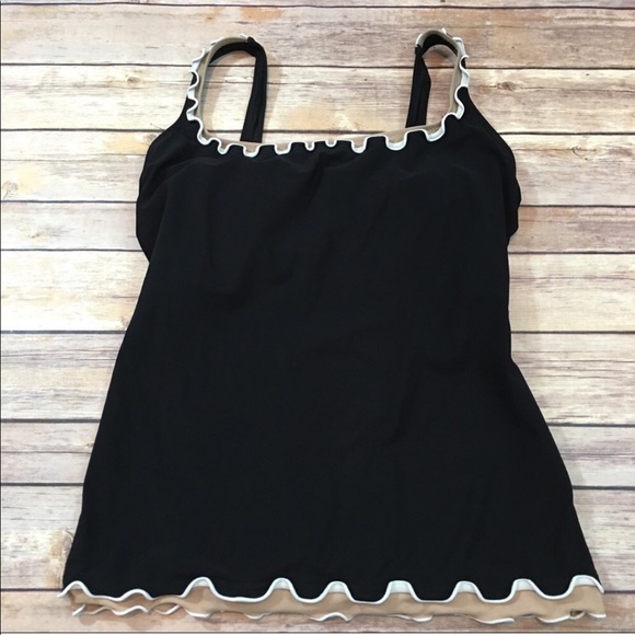 SOLD 34D Small Profile Tankini Underwire Swim Suit - Picture 2 of 8